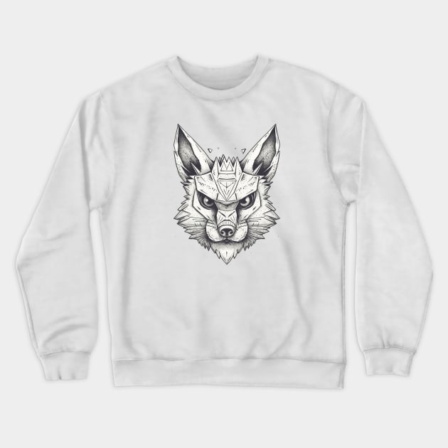 Fantasy geometric fox Crewneck Sweatshirt by stkUA